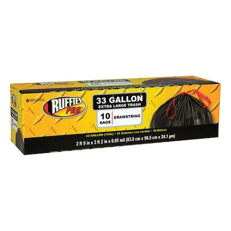 Ruffies 33 gal Trash Bags Drawstring, 120PK 6724785
